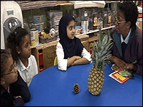 Corene Forbes teaching school children