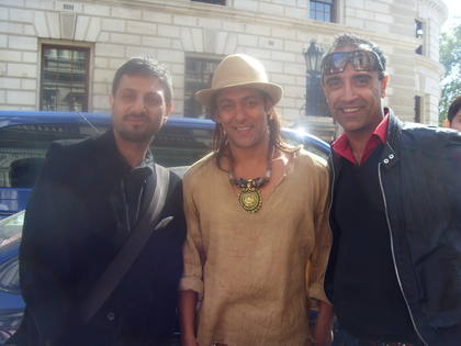 Raj & Pablo on the set of Veer