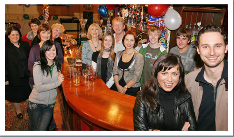 The characters of Bryncoed in the Ty Mawr pub