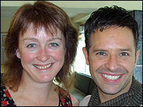 BBC Radio Norfolk's Karen Buchanan with stricly Come Dancing's Darren Bennett