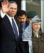 Collin Powell s Jásirem Arafatem