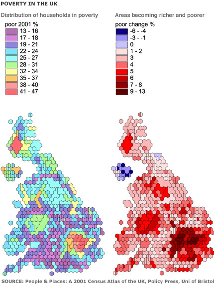 Maps of poverty in the UK