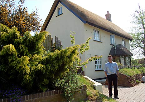 Richard Crosby outside his house
