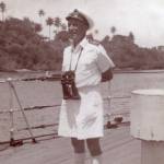 Captain Wylie of HMS Emerald in the Indian Ocean.