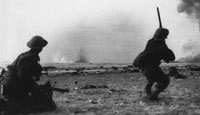 British soldiers in the rear guard try to protect others fighting their way to the coast at Dunkirk