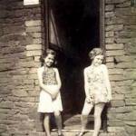 Doreen Kerry (nee Garrard) - left hand side; and Glynis Morgan (nee Jones;)- right hand side; Resolven, Wales.