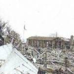 Remains of the school after bombing