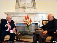  ڈک چینی اور حامد کرزئی