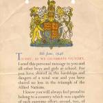 Letter from His Majesty King George VI, to all school children