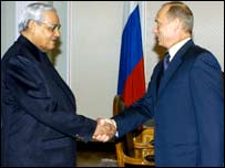 वाजपेयी और पुतिन