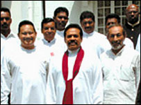  Slain former MP Bharatha Lakshman Premachanda with President Mahinda Rajapaksa