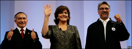 Lino Oviedo, Blanca Olevar y Fernando Lugo