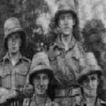 India c.1943 Pte. Richard Cardy, (back row, right) and friends named in story.