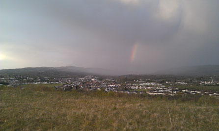 Mike and Kathy Jenkins' photo of the rain coming down the Amman valley