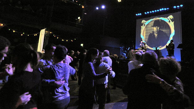 Otros Aires live at the Old Fruitmarket. Photo by Louis Decarlo.