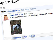Screengrab of Rory Cellan-Jones's first Buzz