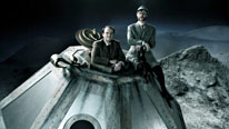 Rory Kinnear as Julius Bedford and Mark Gatiss as Edwardian scientist Professor Cavor 