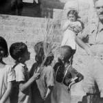 Dennis Higginbottom pictured in Haifa with local children.