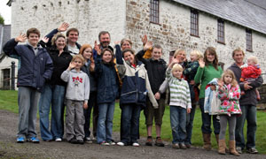 The three Welsh families taking part in Coal House
