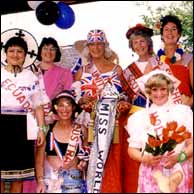 Paddy Laban in Miss World fancy dress