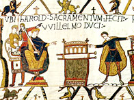 A scene from the Bayeux tapestry
