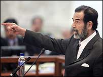 Saddam Hüseyin, mahkemede