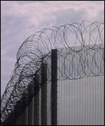 Prison fence.