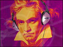 Beethoven in headphones
