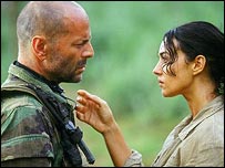 Bruce Willis and Monica Bellucci