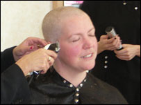 Su Edmundson's charity challenge leaves her hairless