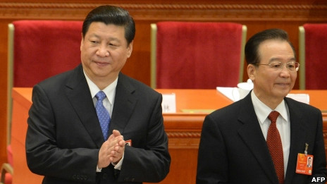 习近平与温家宝（05/03/2013）