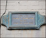 Plaque for Henry Dawson