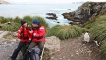 Harriet and Phil recording memories of their trip at the macaroni penguin colony at Sheathbill Bay.