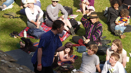 Michael Harvey at a previous Beyond the Border storytelling festival