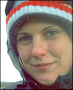 Sarah Wyatt with her woolly hat