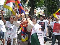 تبتی مظاہرین