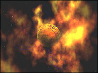 تصويری تخيلی از ستاره نوترونی