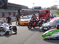 Drivers, riders and machines at Brands Hatch