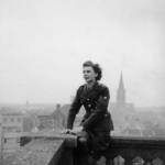 Relaxing on top of the building in Ostend.
