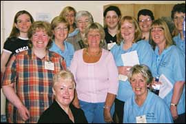 Some of the women from Sing Live North East backstage at the Royal Albert Hall 