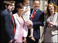 Tony Blair, eşi ve çocukları
