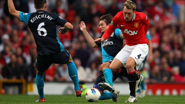 Phil Jones in action for Manchester United