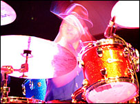 Simon Dring, drummer with the Oli Brown Band