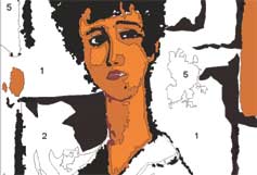 Modigliani's 'Young Girl' as Paint by Number