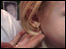 Child with pierced ear