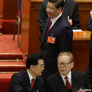 Các ông Hồ Cẩm Đào, Tập Cận Bình, Giang Trạch Dân