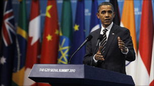 President Barack Obama at the G20 in Seoul