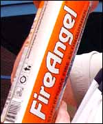 A Fire Angel extinguisher 