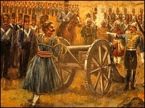 باغی رہنماؤں کو توپ دم کیا گیا 