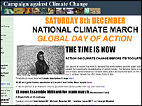 سایت اینترنتی کمپین برای مبارزه با تغییر آب و هوا